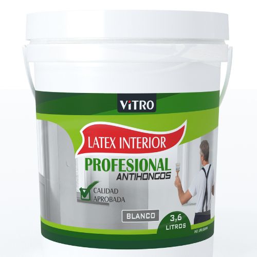 PINTURA LATEX PROFESIONAL VITRO BLANCO 3,6L ANTIHONGOS