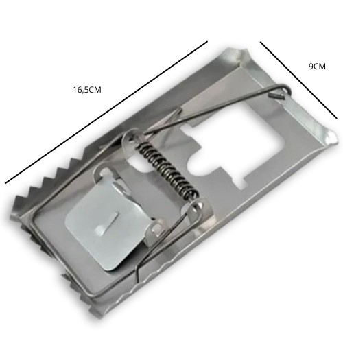 TRAMPA RATAS HIERRO PULIDO INDUSTRIA URUGUAYA 16.5x9CM