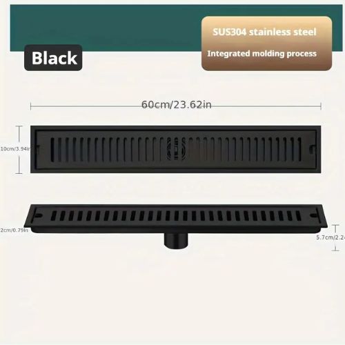 REJILLA PISO LINEAL 60CM ACERO INOX DESAGUE DUCHA FERREJIDO