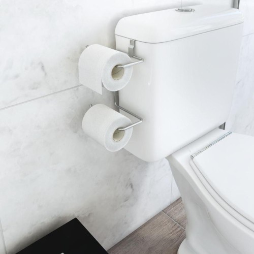 SOPORTE PAPEL HIGIENICO P/ MOCHILA DOBLE CROMADO STOLE