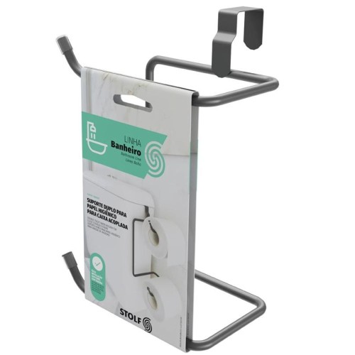 SOPORTE PAPEL HIGIENICO P/ MOCHILA DOBLE CROMADO STOLE