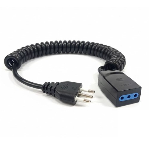 ALARGUE CABLE ENRULADO FICHA HEMBRA 3EN LINEA  3MT 10A VOLTA