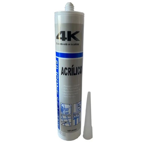 SILICONA SELLADOR ACRILICO BLANCO 300ML 480G 4K FERREJIDO