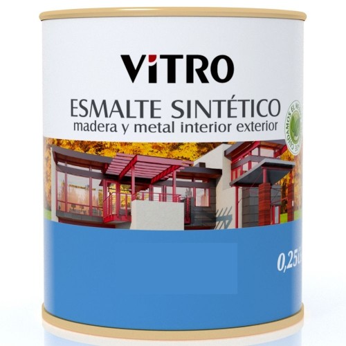 PINTURA ESMALTE SINTETICO VITRO BR GRIS CLARO 0.25L
