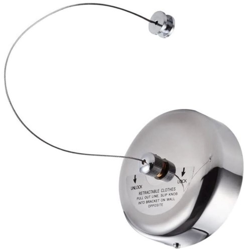TENDEDERO CUERDA RETRACTIL EXTENSIBLE CROMADO ACERO INOX