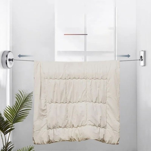 TENDEDERO CUERDA RETRACTIL EXTENSIBLE CROMADO ACERO INOX