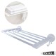 TOALLERO COLGANTE SOPORTE ADHESIVO ORGANIZADOR BAÑO COCINA BLANCO