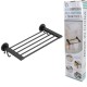 TOALLERO SOPORTE ADHESIVO ORGANIZADOR BAÑO COCINA NEGRO