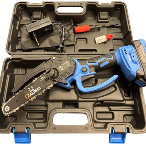 MINI MOTOSIERRA 20V ALPHA PRO 6" 1 BATERIA CARGADOR MALETA