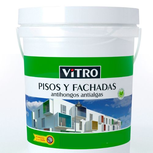 PINTURA PISOS Y FACHADAS VITRO BLANCO ANTIHONGO ANTIALGAS 18L