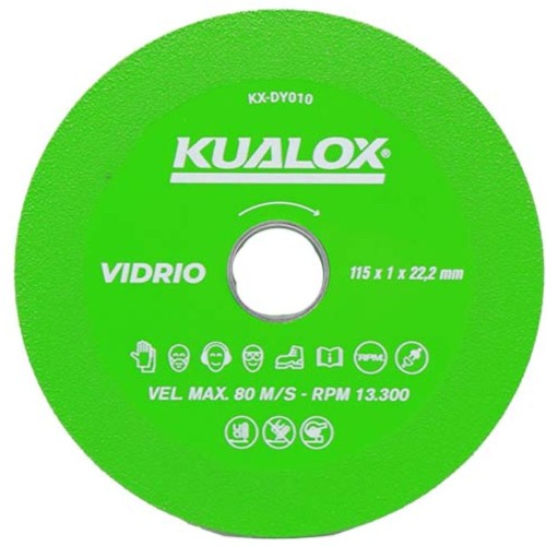 DISCO DIAMANTADO VIDRIO 115MM 4 1/2 KUALOX