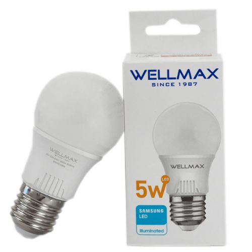 LAMPARA LED E27 5W EQUIVALE A 40W WELLMAX LUZ CALIDA