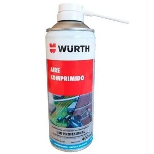 AIRE COMPRIMIDO 400ML WURTH REMUEVE POLVO Y SUCIEDAD