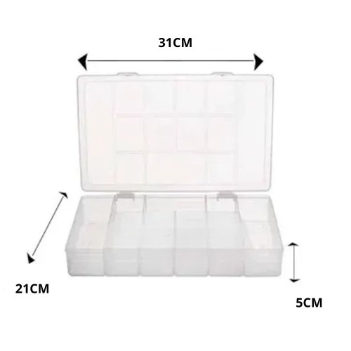 BOX CAJA ORGANIZADORA MEDIANA 13 COMPARTIMENTOS