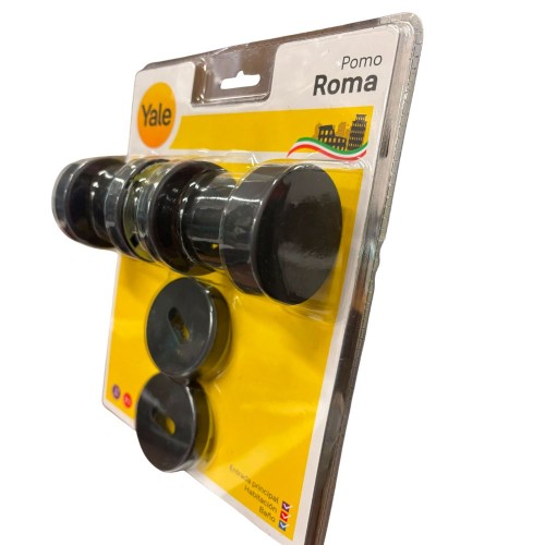 MANIJA TIPO POMO YALE ROMA NEGRO CON BOCALLAVES FERREJIDO