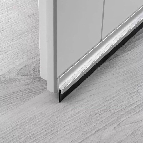 ZOCALO BURLETE P/ PUERTA GOMA Y ALUMINIO 80 CM